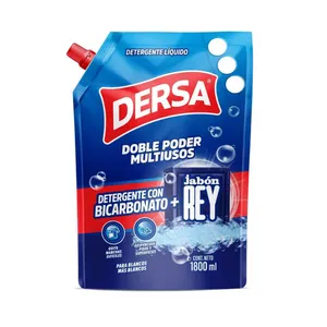 DETERGENTE LIQUIDO DERSA BICARBONATO+REY 1800ML DOYPACK