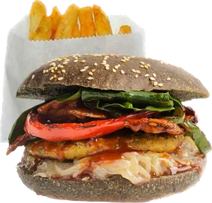 Burger Vegan bacon XL Cmb