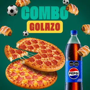 2 PIZZAS MEDIANAS FAVORITAS + BEBIDA 1.5L + AREQUIPE ROLLS