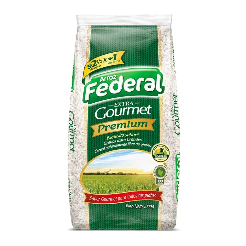 Arroz premium federal extra gourmet x 1000 grs