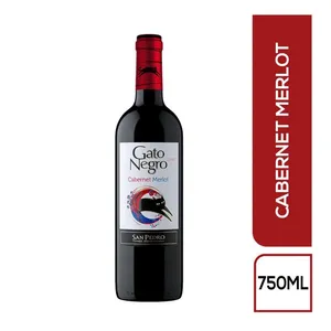 VINO SAN PEDRO GATO NEGRO CABERNET MERLOT X 750 ML