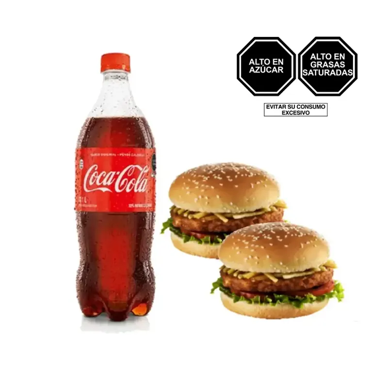 Pack (2 Hamburguesa Pollo + 1 Coca Cola x 1 Lt) Pack (2 Hamburguesa Pollo + 1 Coca Cola x 1 Lt)