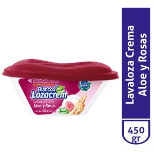 Lavaloza crema blancox lozacrem aloe y rosas x 450 grs