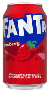 Lata Fanta Strawberry 355 ml.