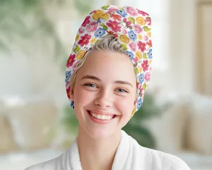 TOALLA DE CABELLO MINNIE FLORES