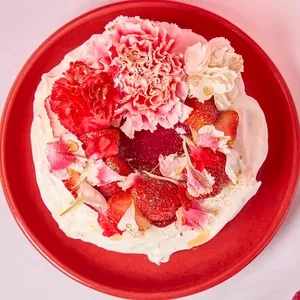 Torta Blondie y Frutos rojos casera