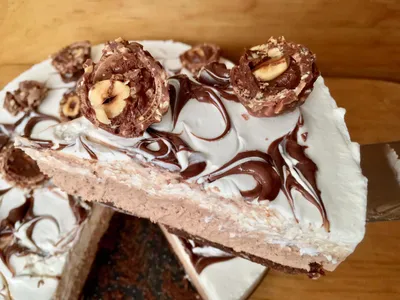 Rebanadas de Cheesecake de Baileys con Nutella