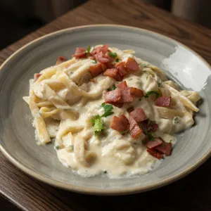 Fetuccini a la carbonara