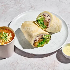 Combo wrap pavo + sopa mexicana