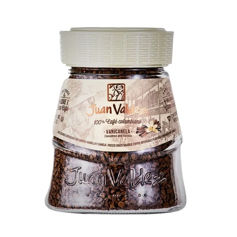 Cafe soluble juan valdez liofilizado vanicanela x 95 grs