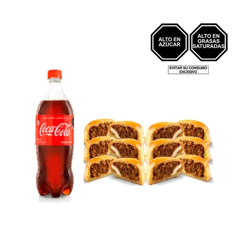 Pack (6 Empanada De Carne + 1 Coca Cola x 1 Lt) Pack (6 Empanada De Carne + 1 Coca Cola x 1 Lt)