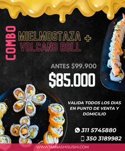 COMBO MIEL VOLCANO ROLL 30 bocados