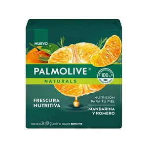 3 JABON PALMOLIVE NUTRICION 110G MANDARINA ROMERO