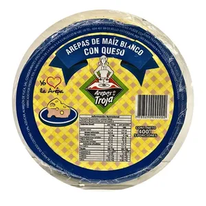 Arepas de la troja maiz blanco con queso x 400 grs 5 unds