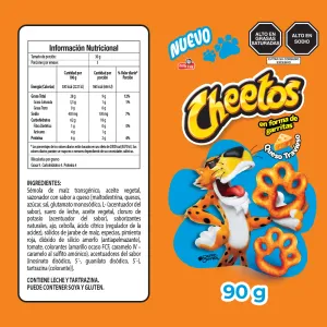 Snack de Maíz Cheetos Garritas Queso Travieso x 90 g
