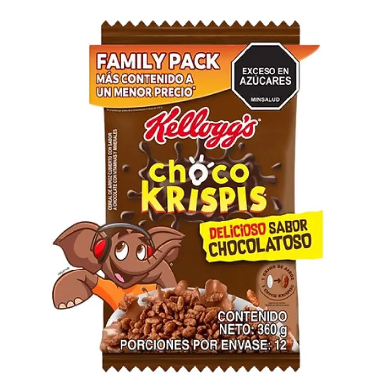 Cereal choco krispis kelloggs x 360 grs bolsa