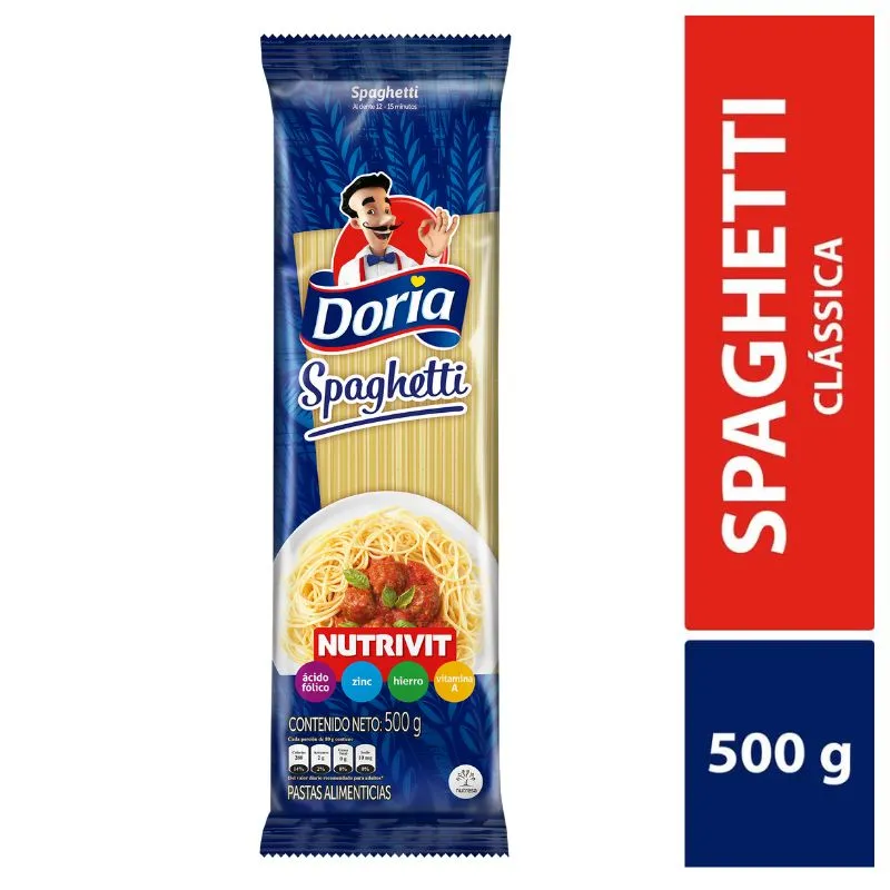 PASTAS DORIA SPAGUETTI X 500 GRS PASTAS DORIA SPAGUETTI X 500 GRS