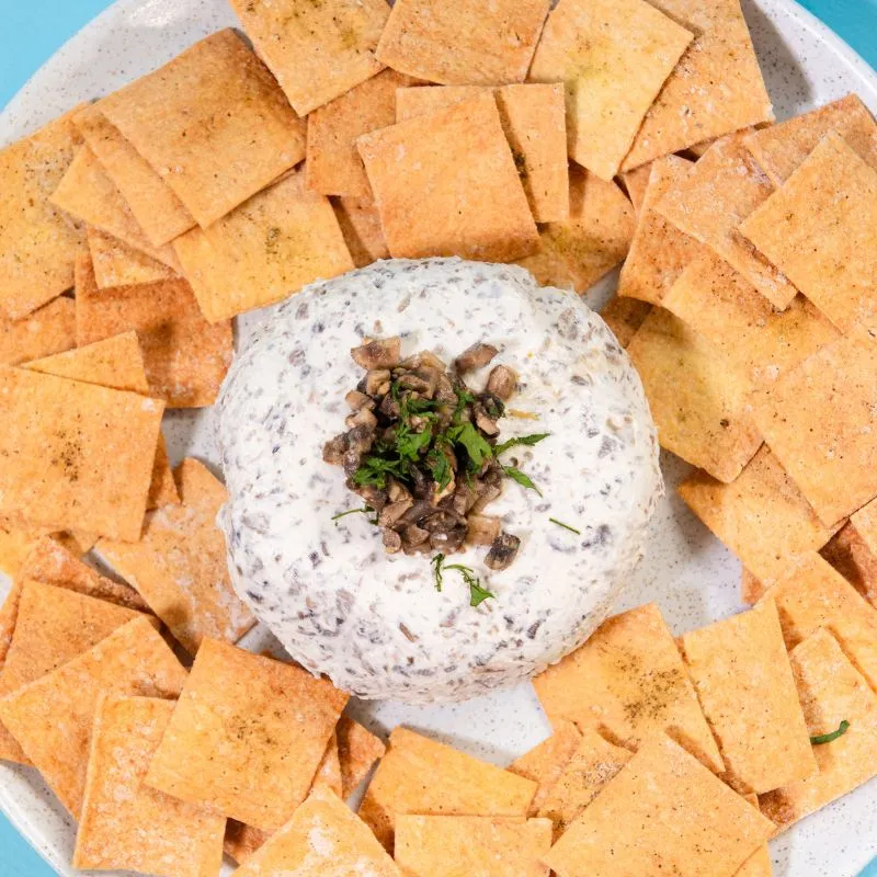 Champignones al ajo para desmoldar