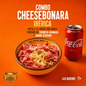 Cheesebonara Jamón Serrano & Bebida