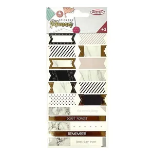 Stickers RoseGoldBlack 4 hojas(170X90