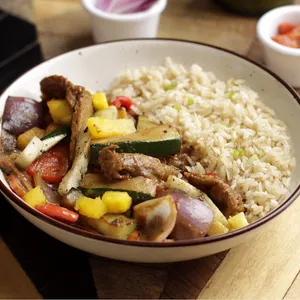 Zuquinis y garbanzos al romero