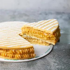 Alfajor redondo mediano con manjar de olla (8/10 porc)