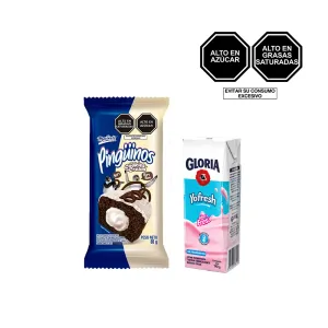 Pack (1 Keke Pinguino Marinela Cookies Cream x 80 g + 1 Yofresh Fresa 190 g)