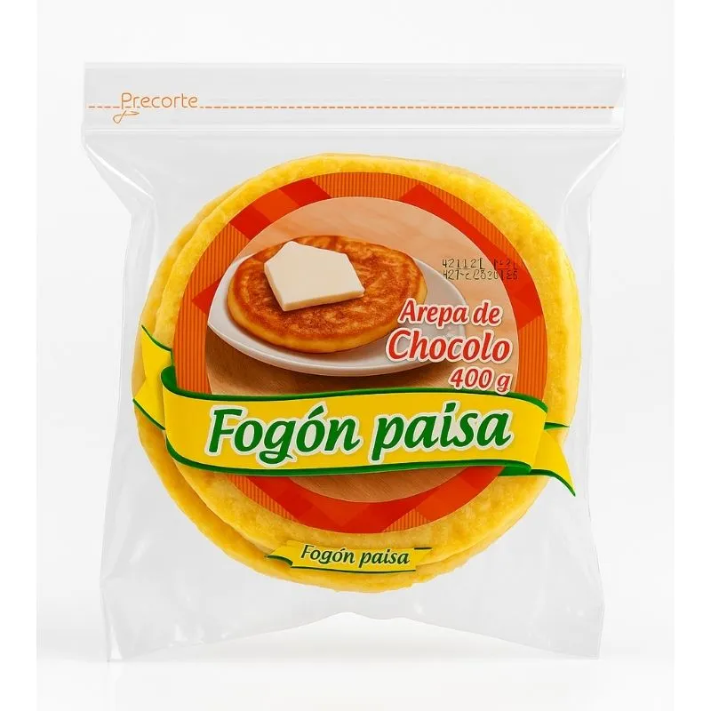 Arepa del fogon paisa chocolo 5 unds x 400 gr
