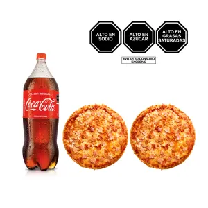 Pack (2 Pizzas Americanas Familiares + 1 Coca Cola 2.25 LT)