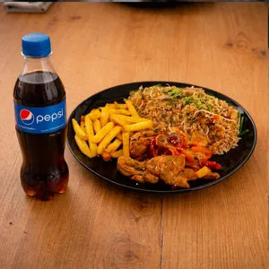 Combo cerdo BBQ Teriyaki + Pepsi