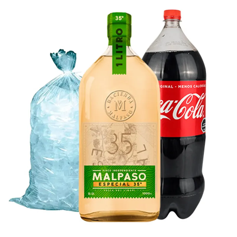 Pisco Mal paso 1lt + coca cola