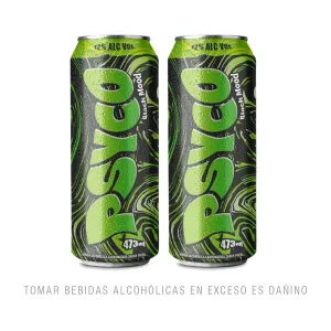 Pack (2 Rtd Psyco Black Mood x 473 Ml)