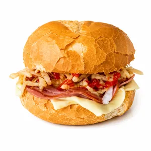 Lomito + 2 quesos + 2 jamones