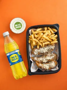 3 tenders (elige tu sabor) + papas + dip + gaseosa