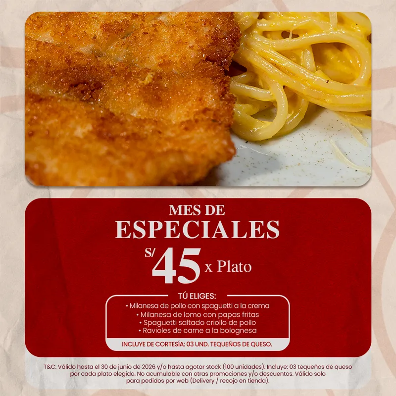 MES DE ESPECIALES A S/.45