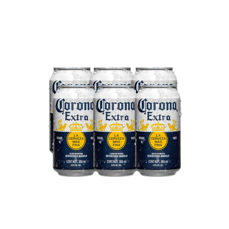 Corona Cerveza Extra Lata Six Pack 355 ml