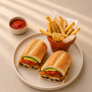 Chicken milanese on a baguette Chicken milanese on a baguette