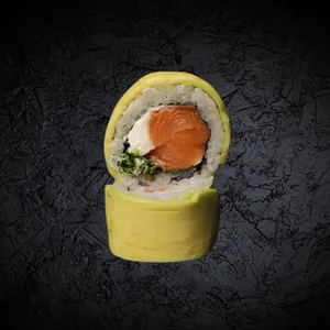 Saké roll - (salmón, queso crema, ciboulette)