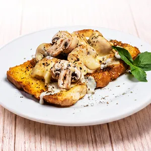 Champiñones gratinados