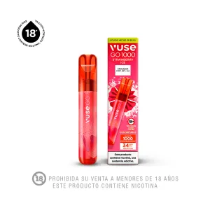 Vapeador Electrónico Vuse Go con Nicotina Strawberry Ice 1000 PUFF