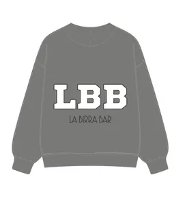 Polerón Gris Oscuro "LBB" Blanco L