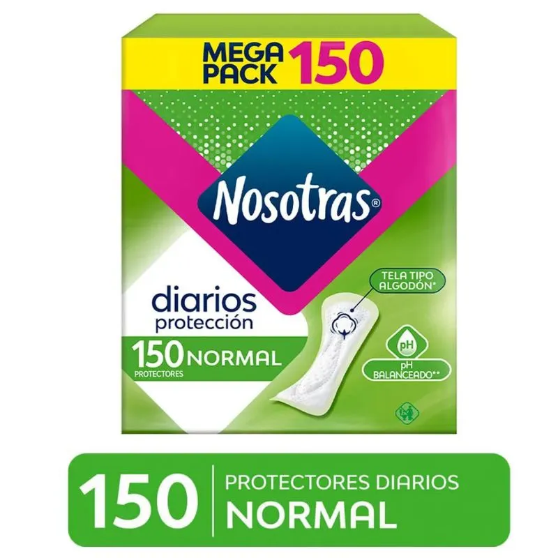 PROTECTORES DIARIOS NOSOTRAS NORMAL MEGA PACK 150UNI