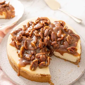 Cheesecake de Salted Caramel y Pecanas