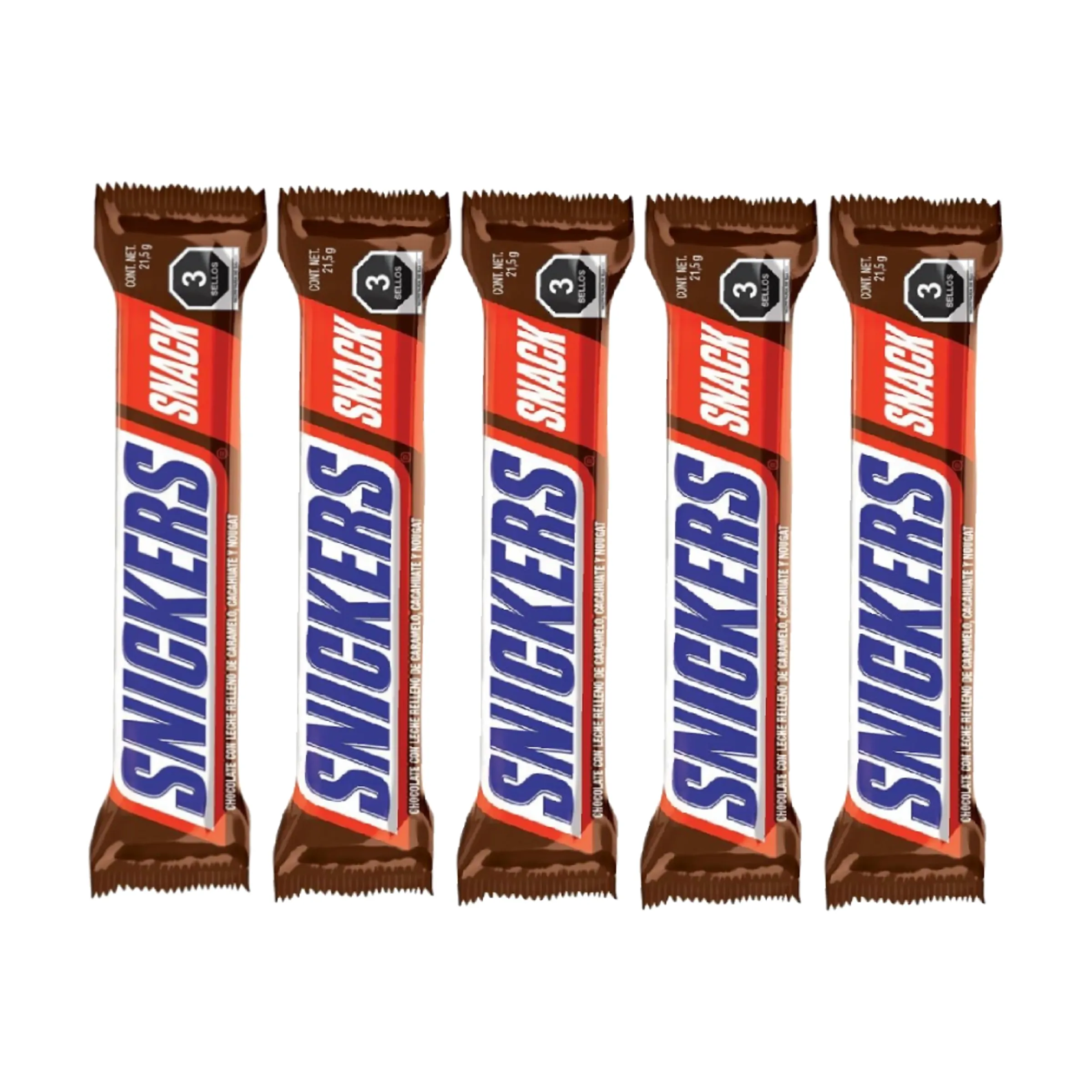 Pack (5 Chocolate Snickers Snack x Gr) Tambo Cada vez más
