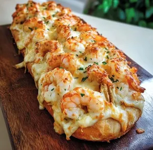 Pizza Baguette - Camarones