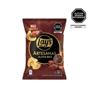 Papas Lays Artesanas Alitas Bbq X 30 Gr