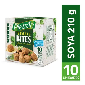 Veggie bites pietran x 200 grs 10 unds Veggie bites pietran x 200 grs 10 unds