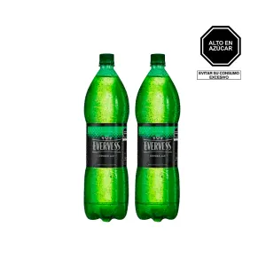 Pack 2 Bebida Carbonatada Evervess X 1.5 Lt