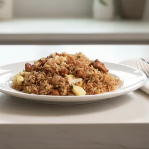 Chaufa de pollo a la brasa