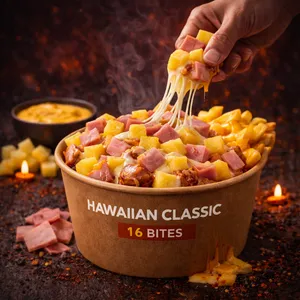 pizza bites hawaiana piña queso derretido